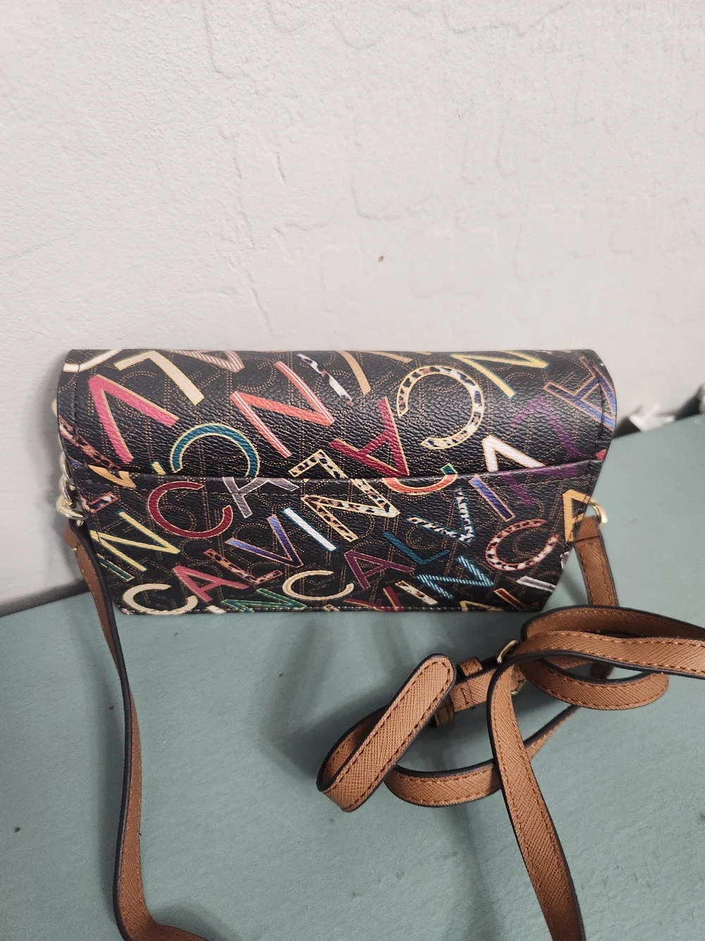 Calvin Klein Multicolor Logo Print Crossbody Bag - Black Base